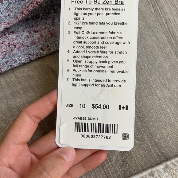 Nwt Free To Be Zen Bra 10 - Picture 5 of 7